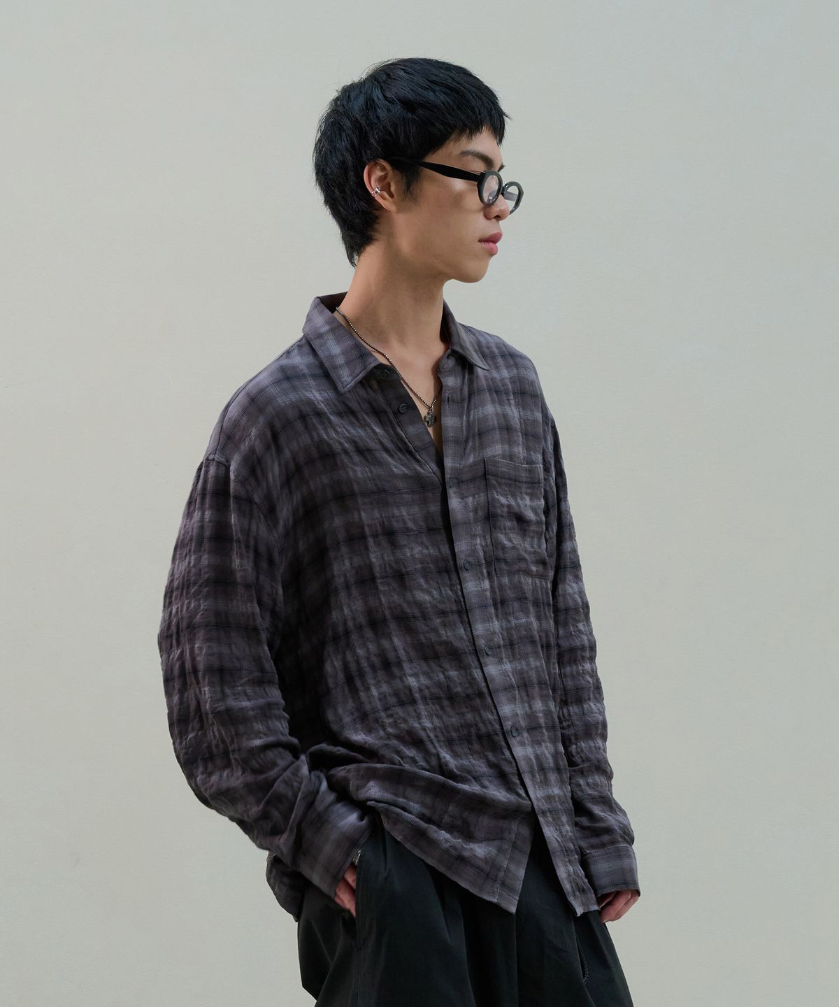 데시레드(DESIRED) 웨스턴 체크 셔츠-FESK5402B03