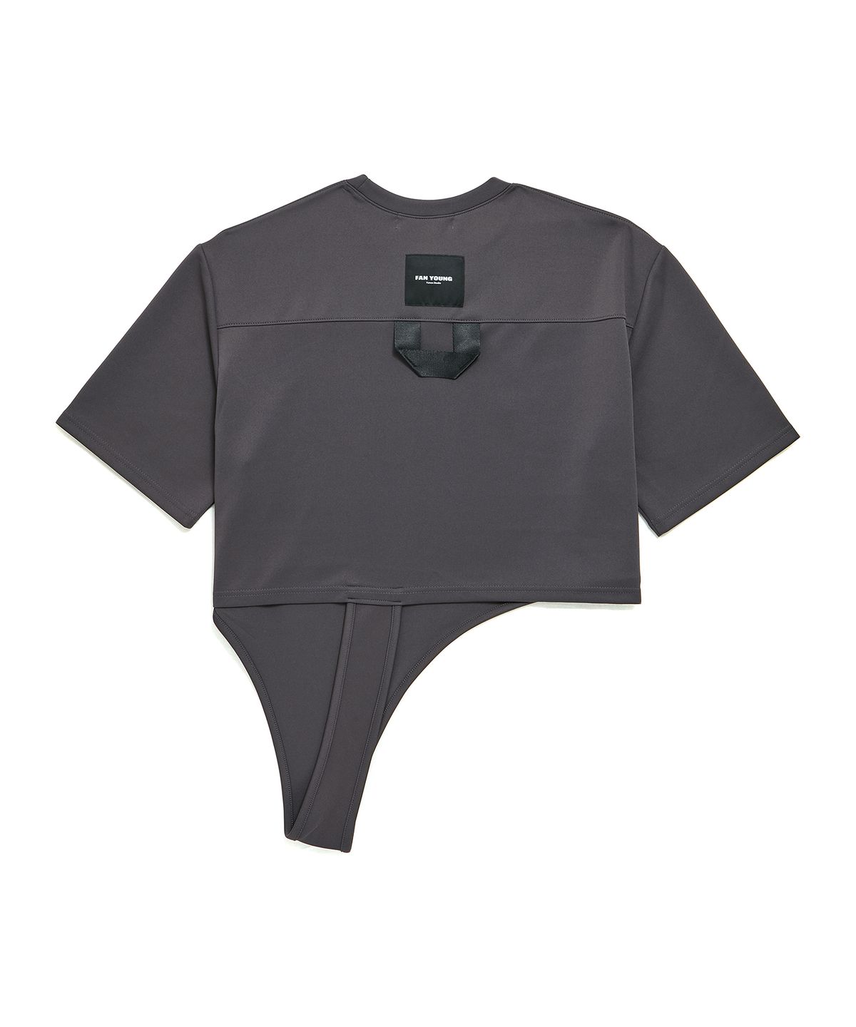 판영(FANYOUNG) CURVE OVERLAY TOP CHARCOAL
