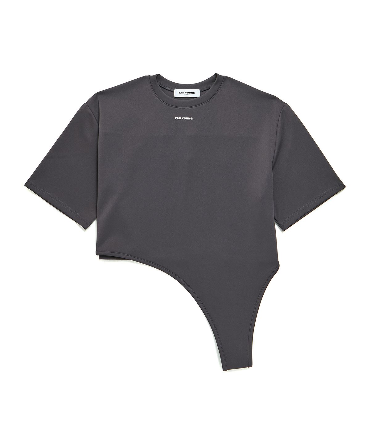 판영(FANYOUNG) CURVE OVERLAY TOP CHARCOAL