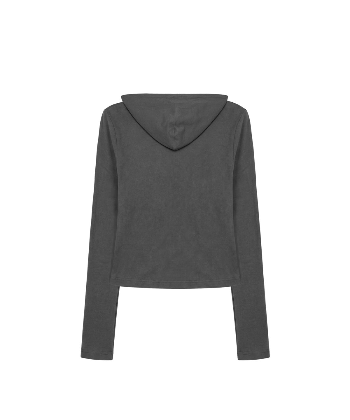 파시온(PASION) 슬림 크리스탈 글램 후드집업_그레이 Slim Crystal Glam Hoodie Zip-Up_Gray