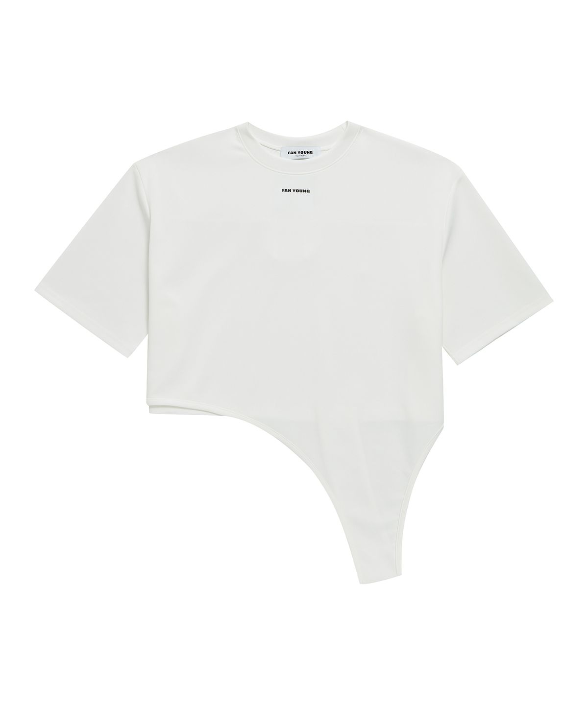 판영(FANYOUNG) CURVE OVERLAY TOP WHITE