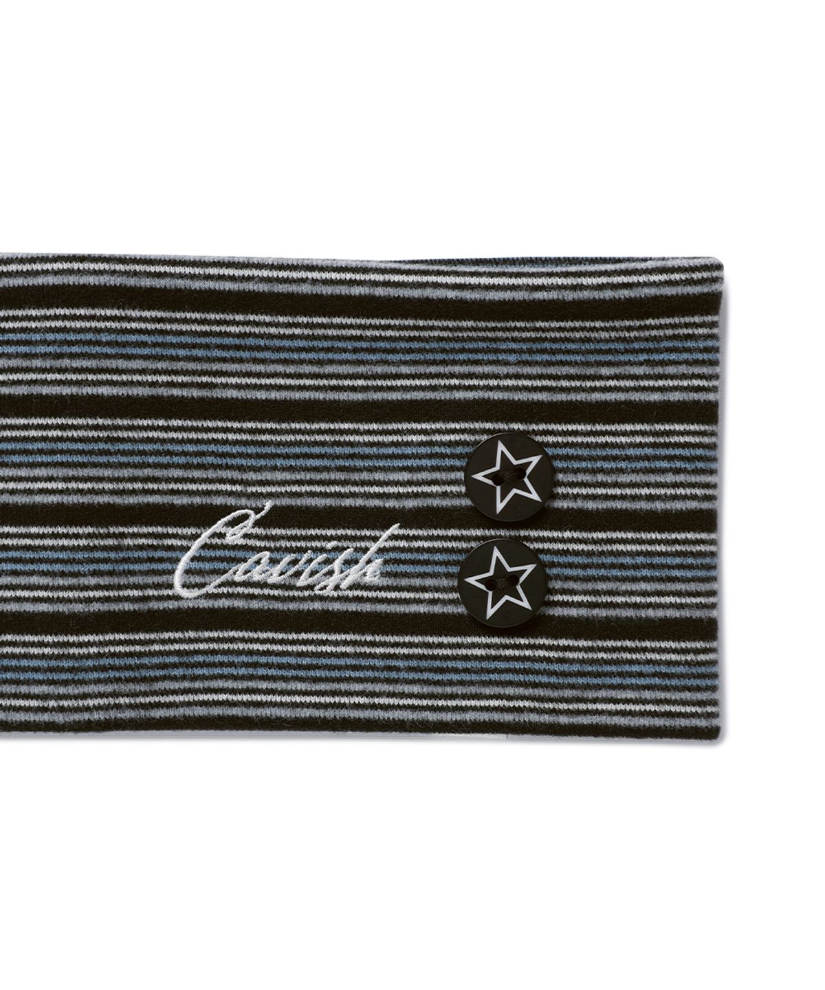 카비시(CAVISH) MULTI STRIPED BUTTON HAIR BAND GREY(CV2GFFAB70A)