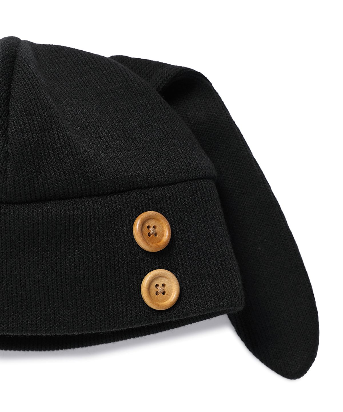 카비시(CAVISH) RABBIT BUTTON BEANIE BLACK(CV2GFUAB33A)