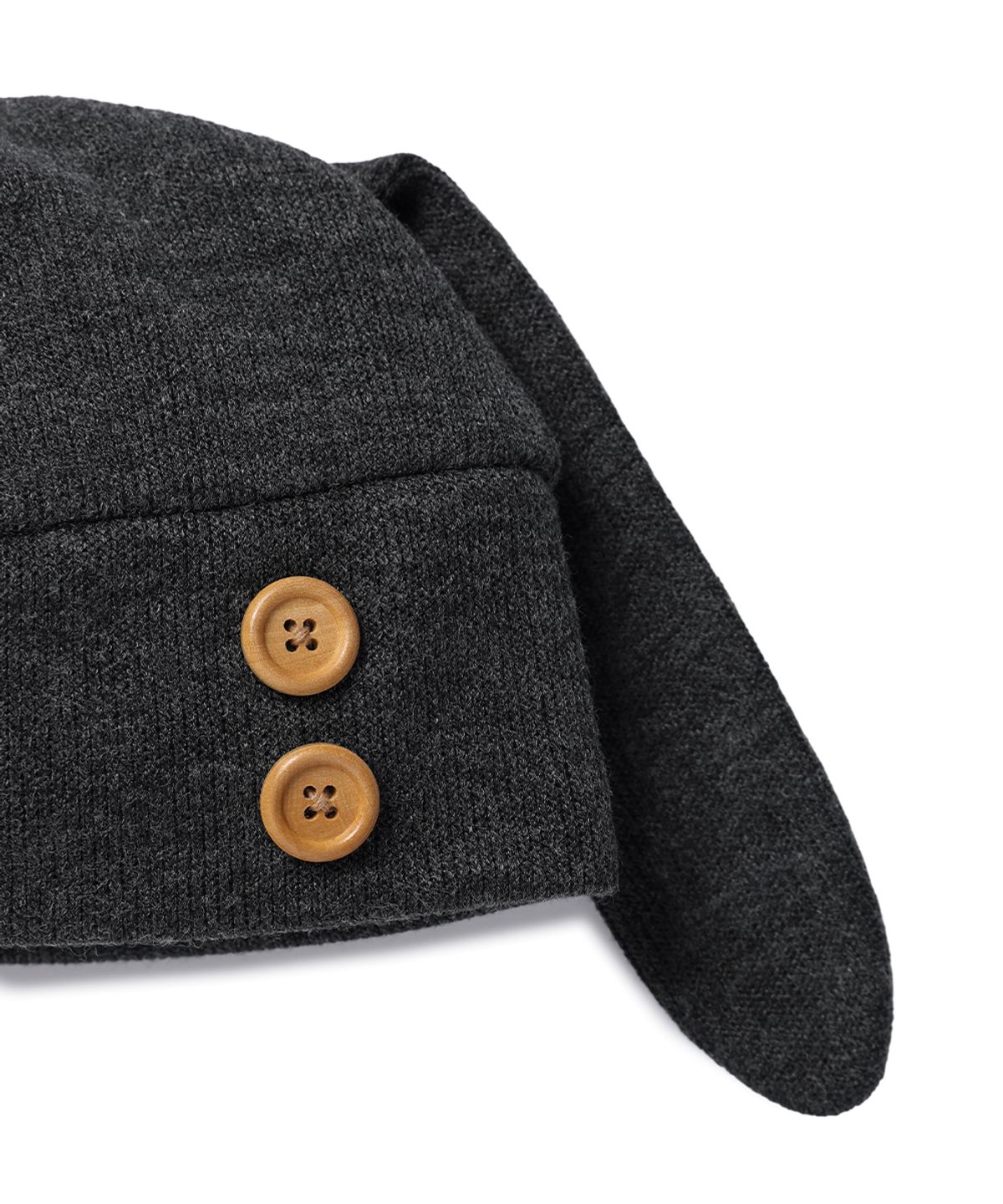 카비시(CAVISH) RABBIT BUTTON BEANIE CHARCOAL(CV2GFUAB33A)