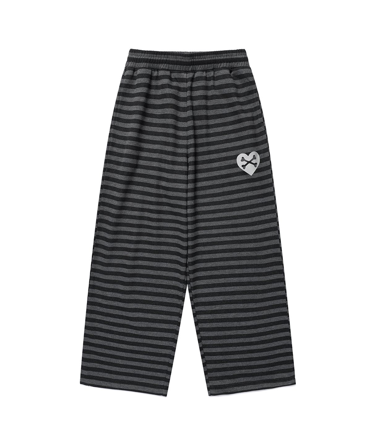 카비시(CAVISH) STRIPED KITTEN WIDE SWEAT PANTS BLACK(CV2GFFPA04A)
