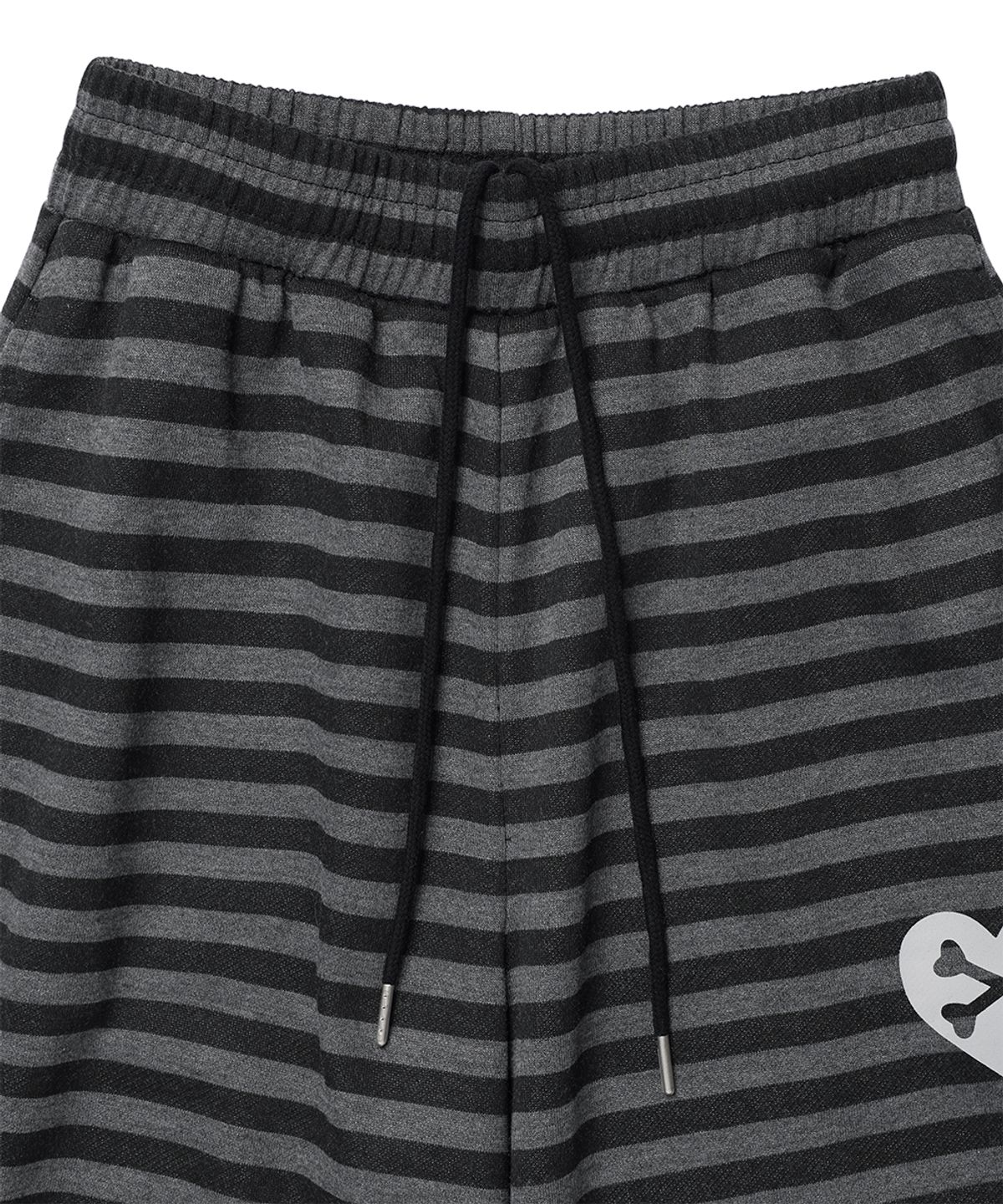 카비시(CAVISH) STRIPED KITTEN WIDE SWEAT PANTS BLACK(CV2GFFPA04A)