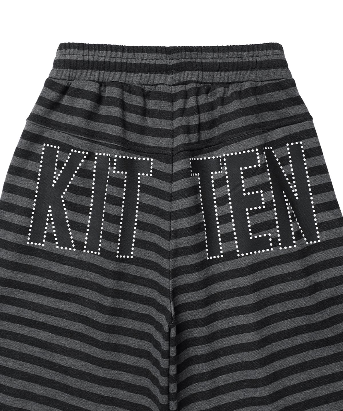 카비시(CAVISH) STRIPED KITTEN WIDE SWEAT PANTS BLACK(CV2GFFPA04A)