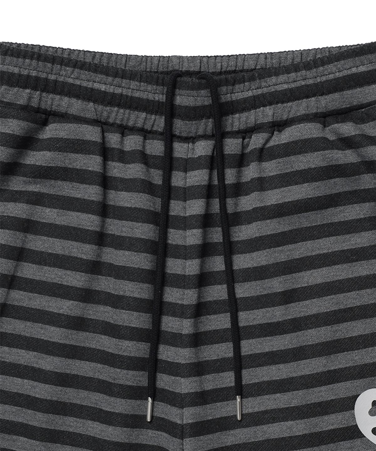 카비시(CAVISH) STRIPED FUR KITTEN WIDE SWEAT PANTS BLACK(CV2GFFPA01A)