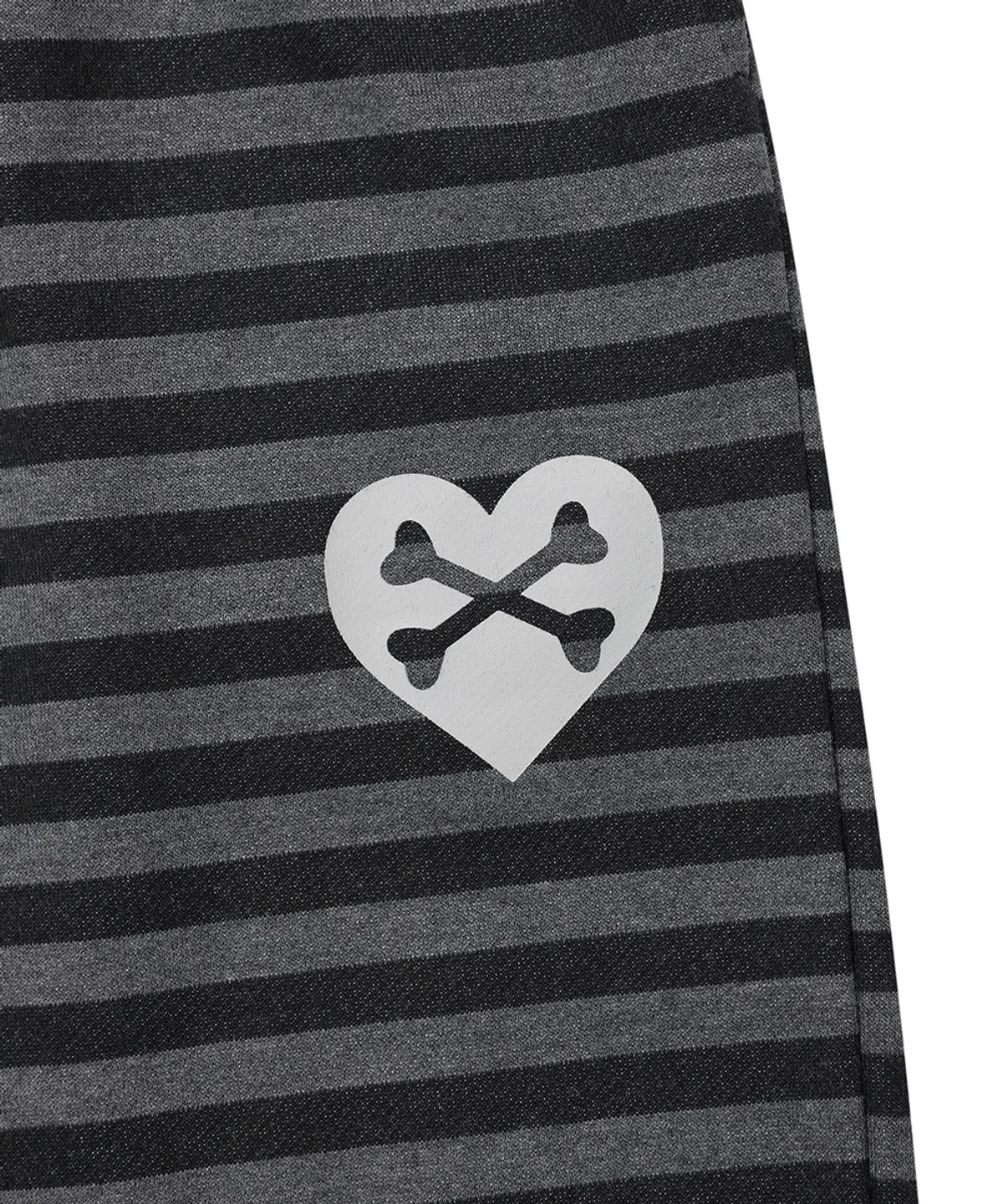 카비시(CAVISH) STRIPED FUR KITTEN WIDE SWEAT PANTS BLACK(CV2GFFPA01A)