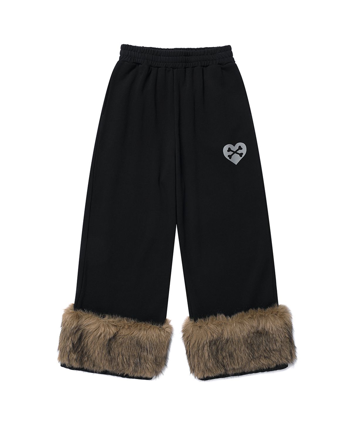 카비시(CAVISH) FUR KITTEN WIDE SWEAT PANTS BLACK(CV2GFFPA00A)