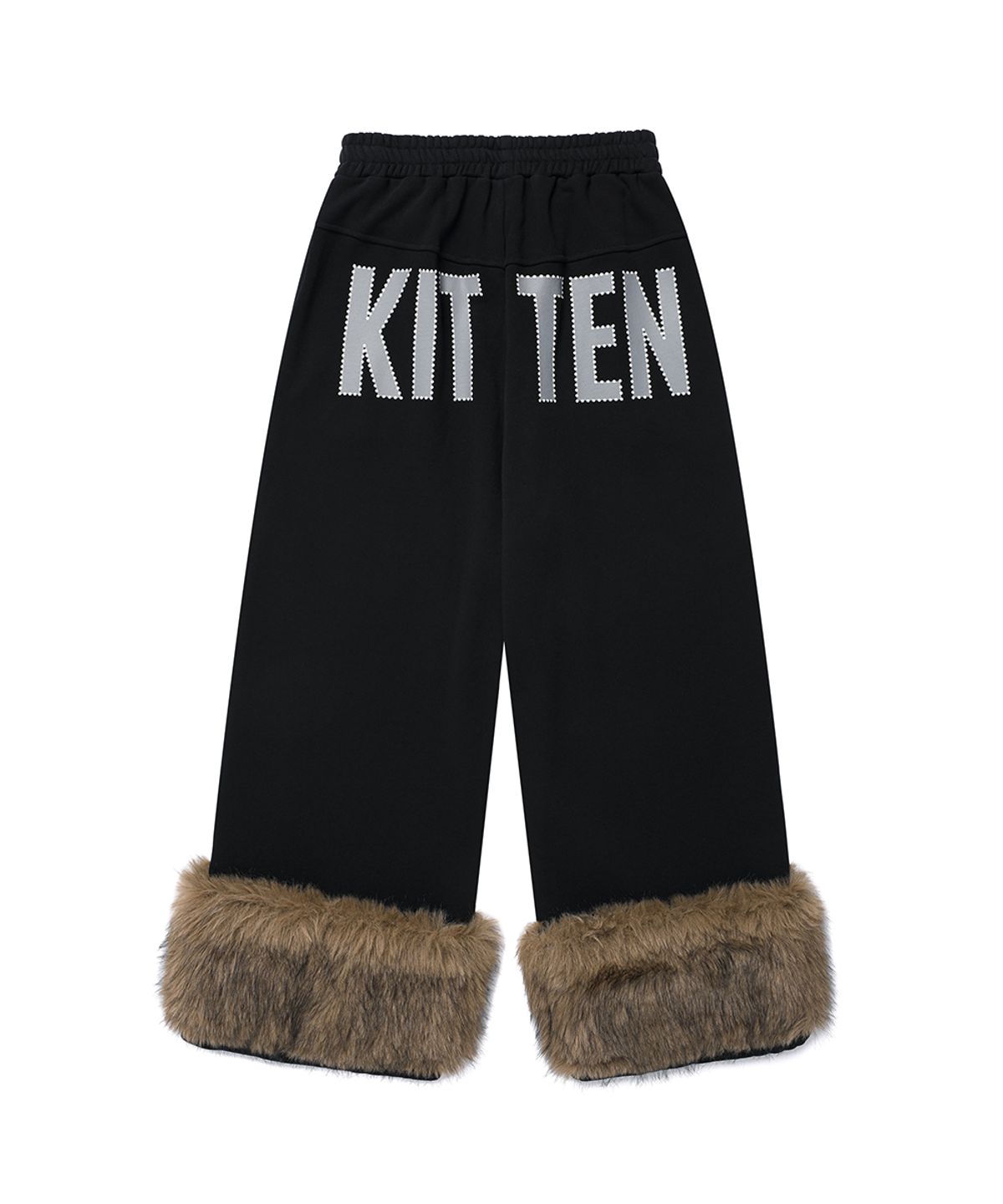 카비시(CAVISH) FUR KITTEN WIDE SWEAT PANTS BLACK(CV2GFFPA00A)