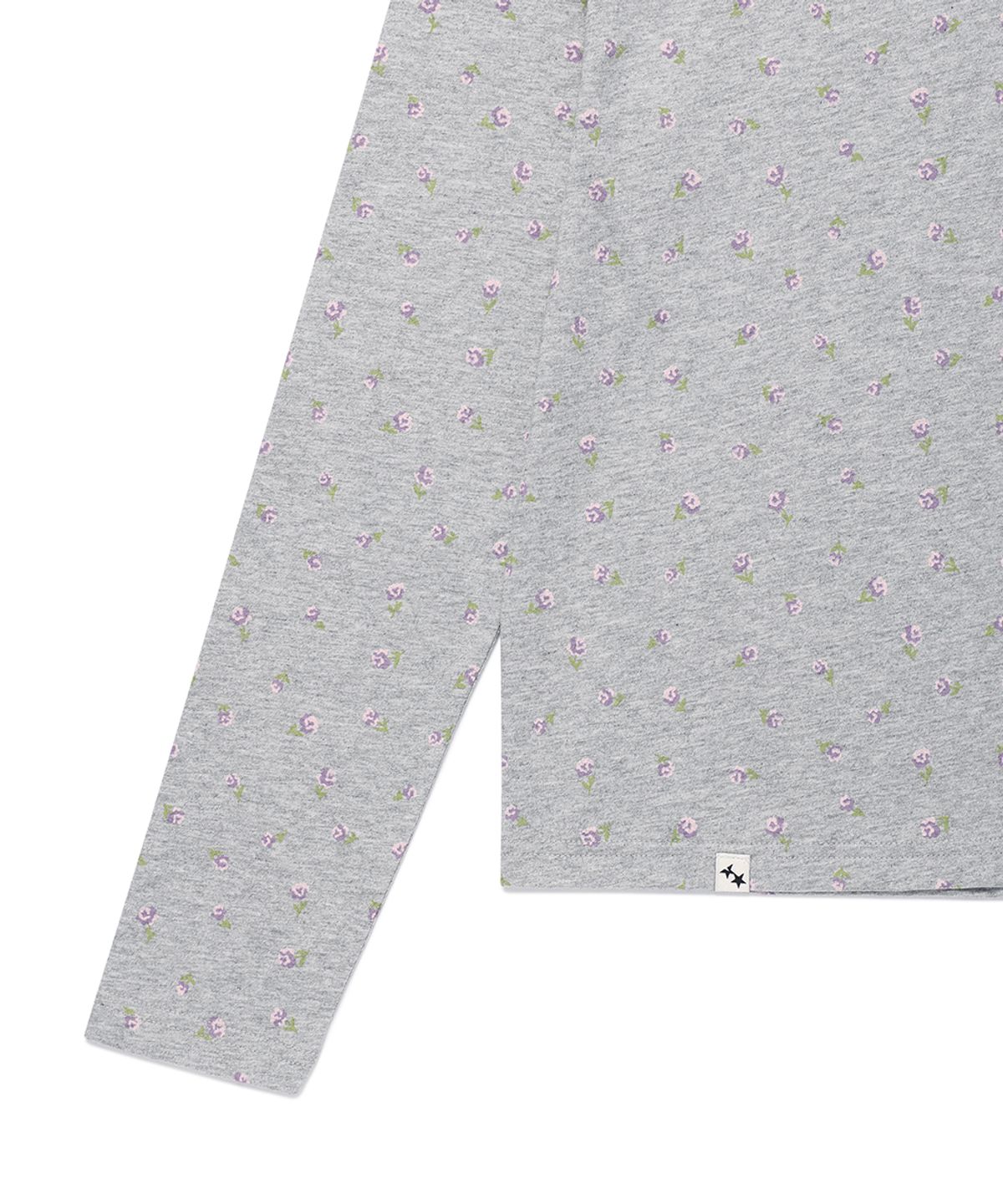 카비시(CAVISH) FLOWER SELLER LOGO LS TEE GREY(PURPLE)(CV2GSUT551A)