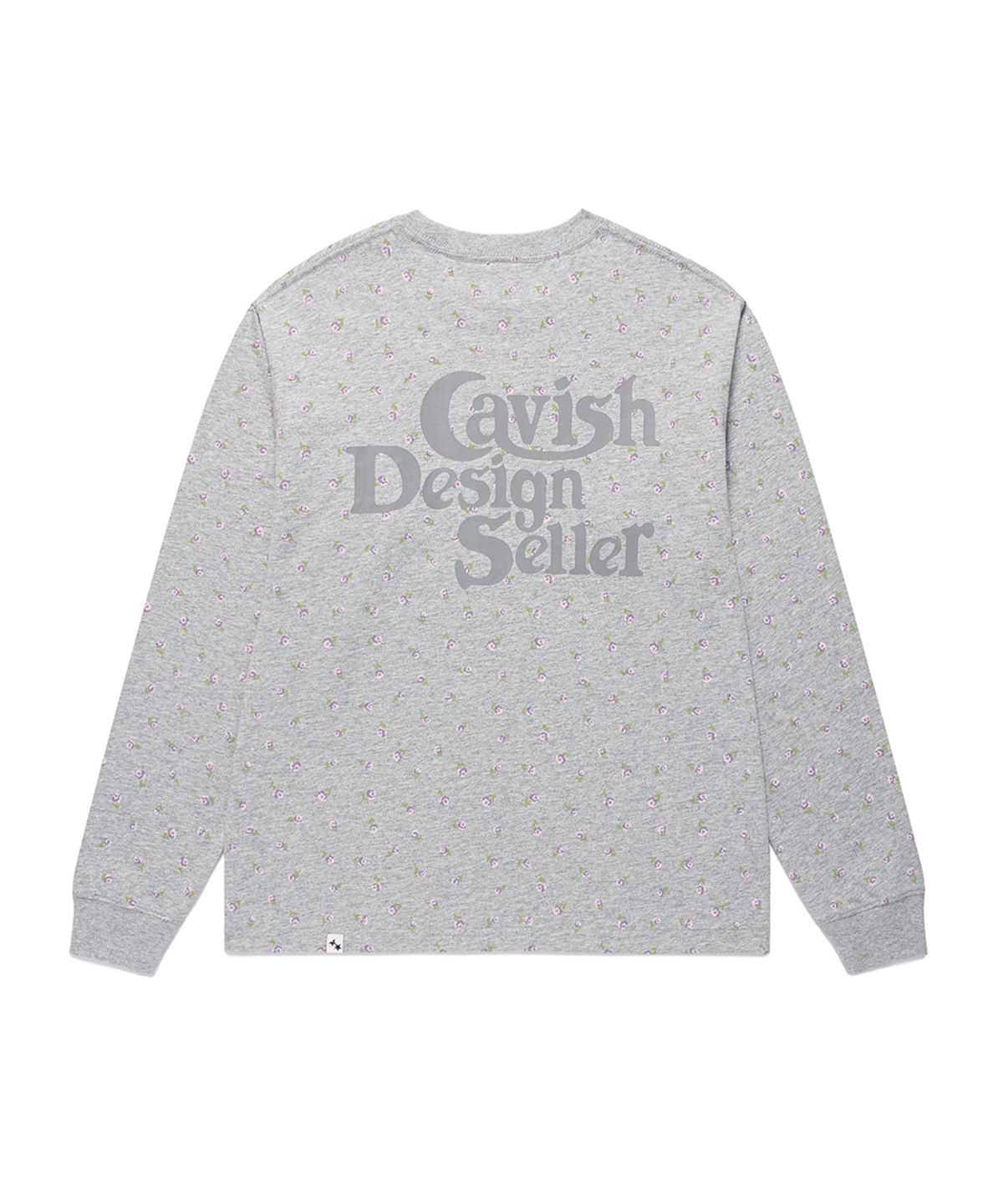 카비시(CAVISH) FLOWER SELLER LOGO LS TEE GREY(PURPLE)(CV2GSUT551A)