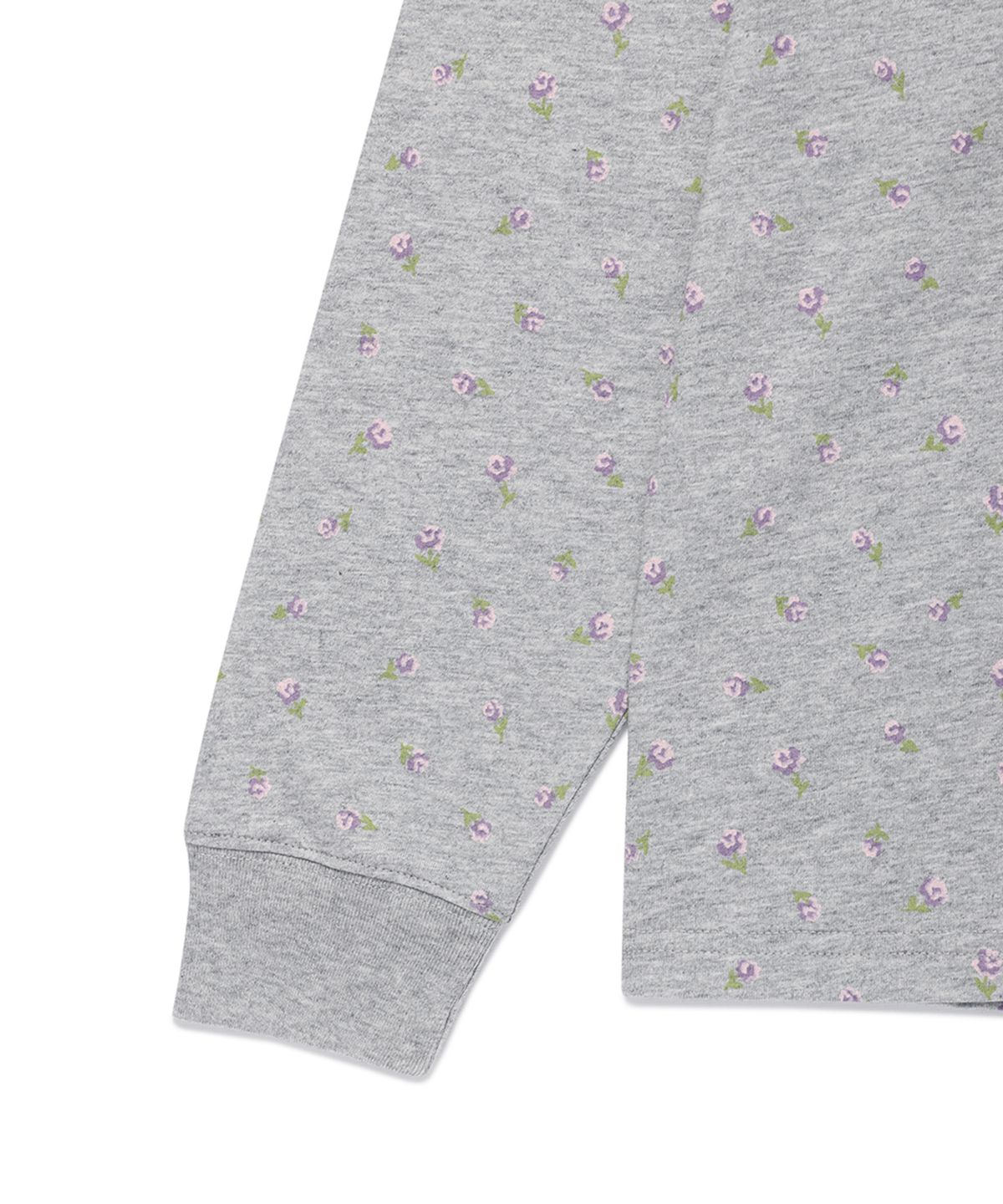 카비시(CAVISH) FLOWER SELLER LOGO LS TEE GREY(PURPLE)(CV2GSUT551A)