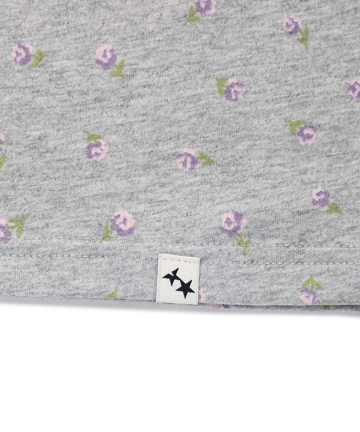카비시(CAVISH) FLOWER SELLER LOGO LS TEE GREY(PURPLE)(CV2GSUT551A)