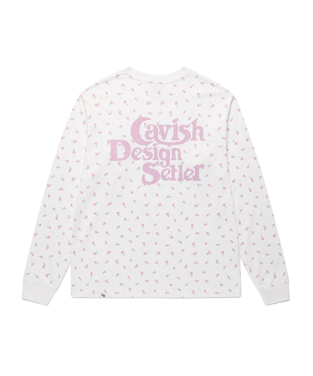 카비시(CAVISH) FLOWER SELLER LOGO LS TEE WHITE(PINK)(CV2GSUT551A)