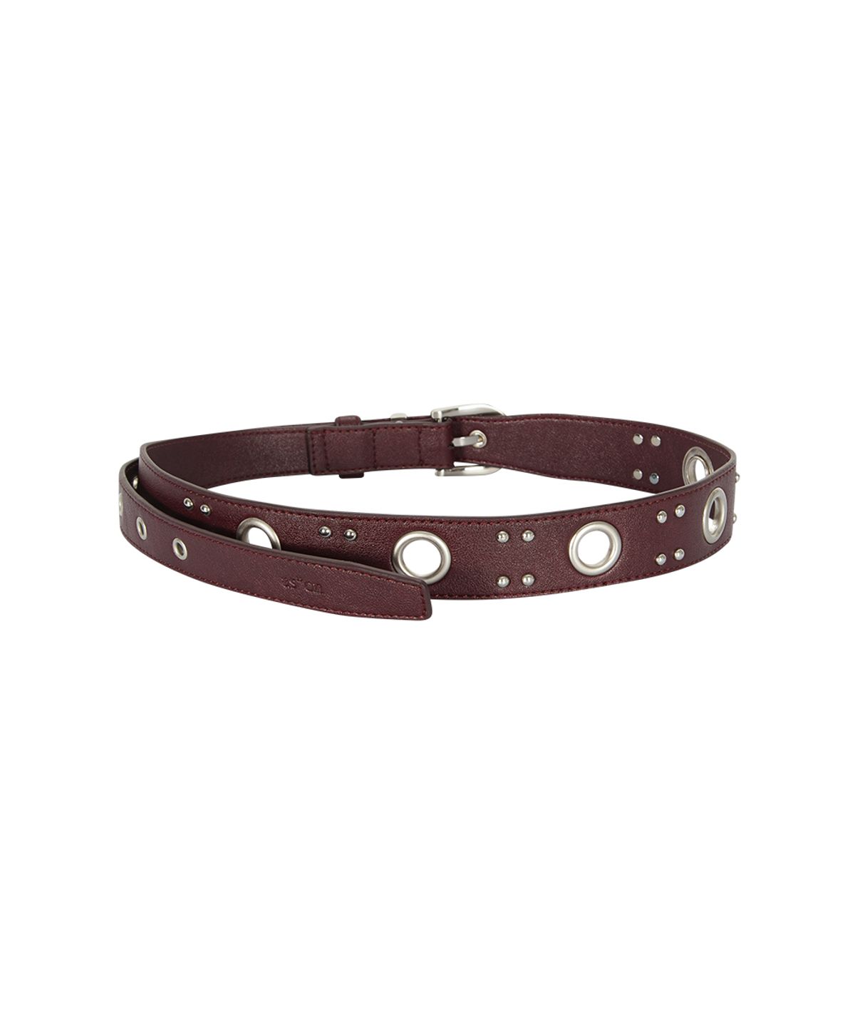 애즈온(ASON) DUET EYELET BELT / BURGUNDY