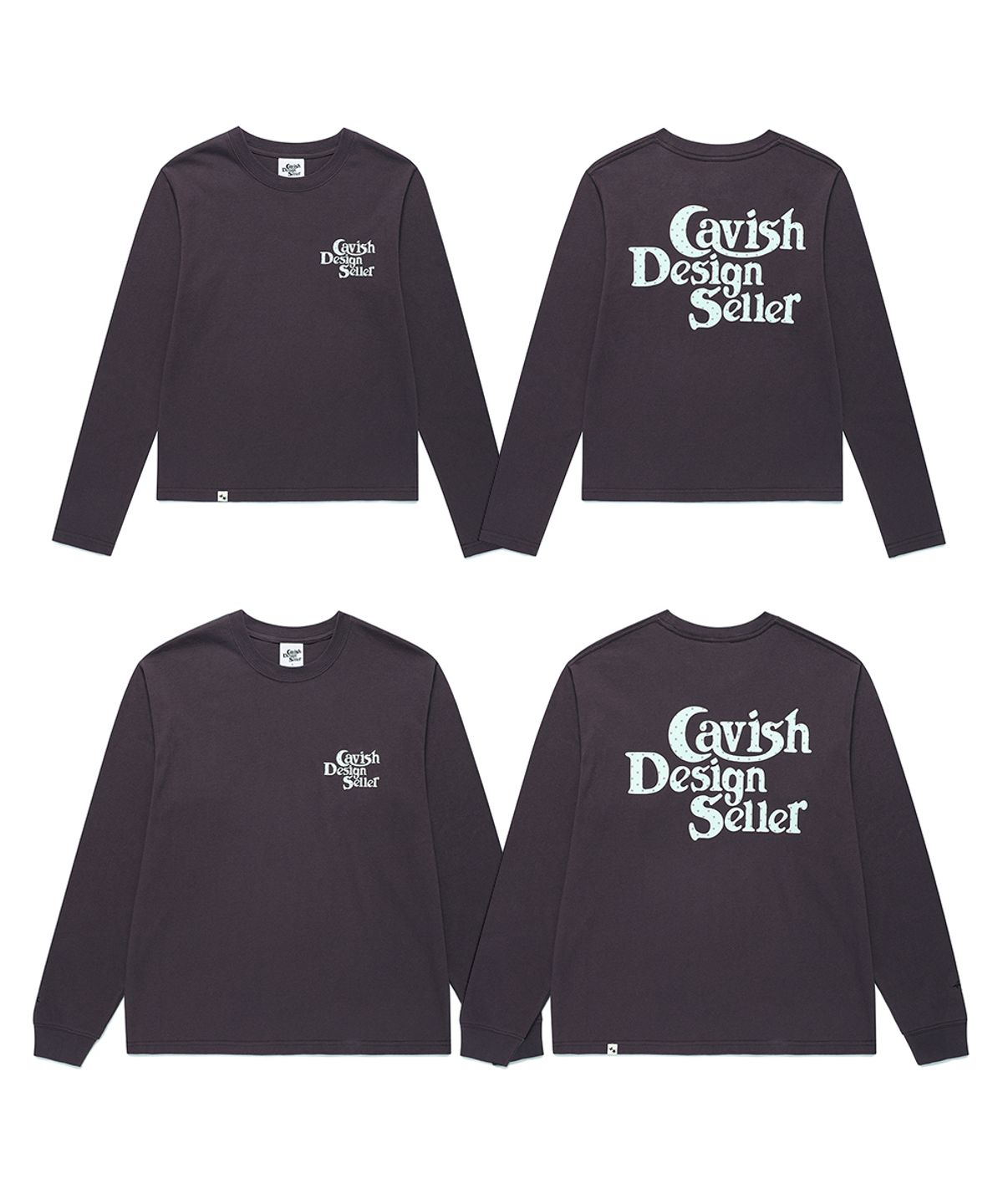 카비시(CAVISH) STAR SELLER LOGO LS TEE DARK PURPLE(CV2GSUT579A)