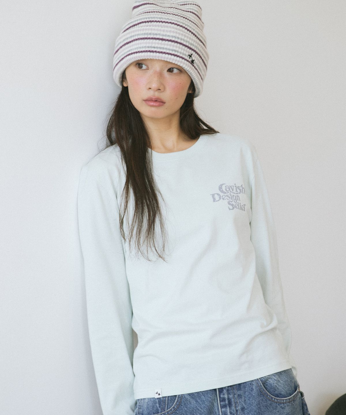 카비시(CAVISH) STAR SELLER LOGO LS TEE MINT(CV2GSUT579A)
