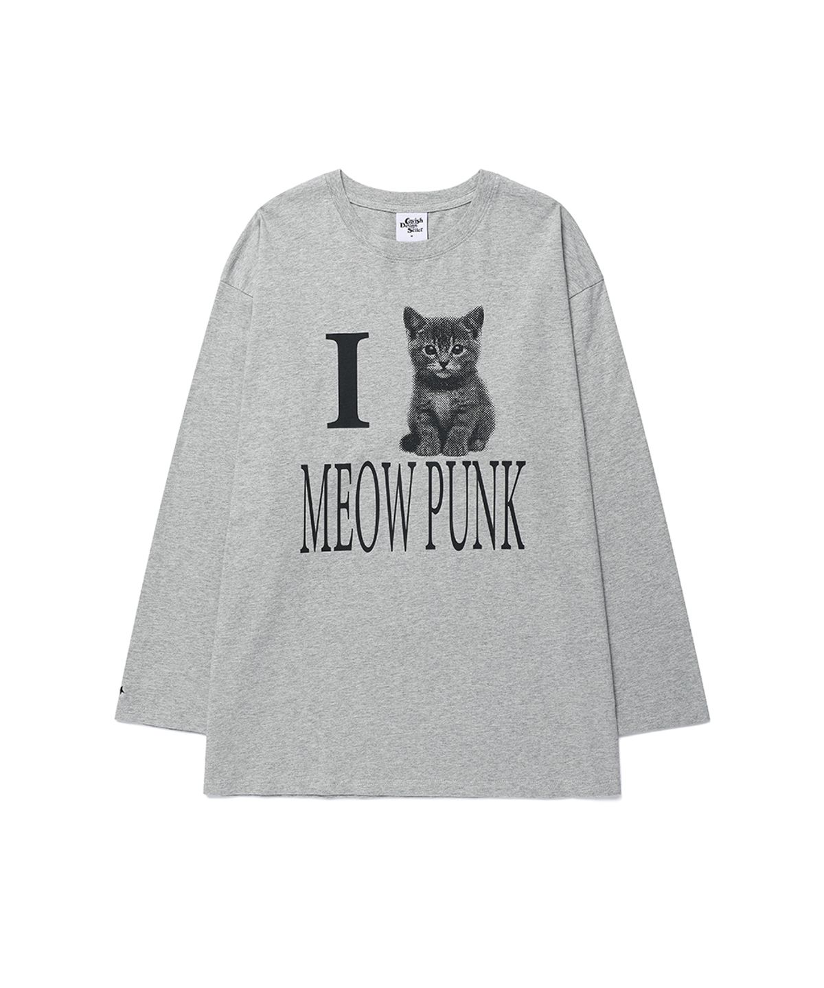 카비시(CAVISH) I LOVE MEOW PUNK LS TEE GREY(CV2GFFT559A)