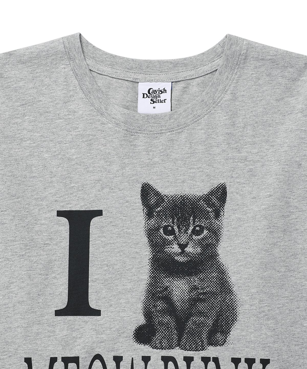 카비시(CAVISH) I LOVE MEOW PUNK LS TEE GREY(CV2GFFT559A)
