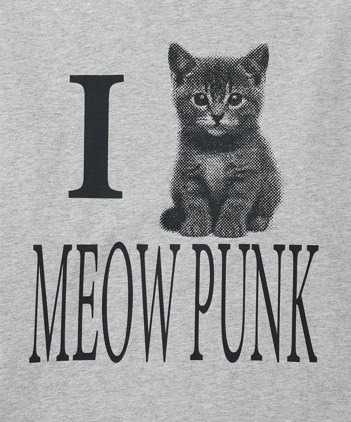 카비시(CAVISH) I LOVE MEOW PUNK LS TEE GREY(CV2GFFT559A)