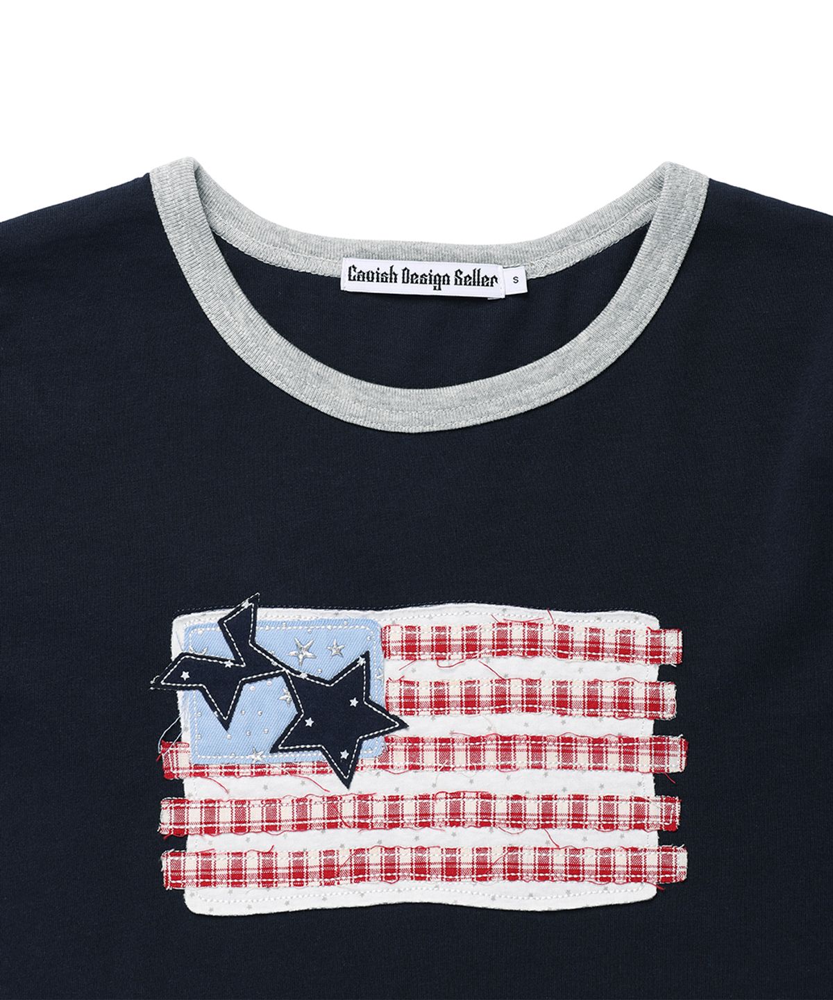 카비시(CAVISH) OLD GLORY RINGER LAYERED LS TEE NAVY(CV2GFFT558A)