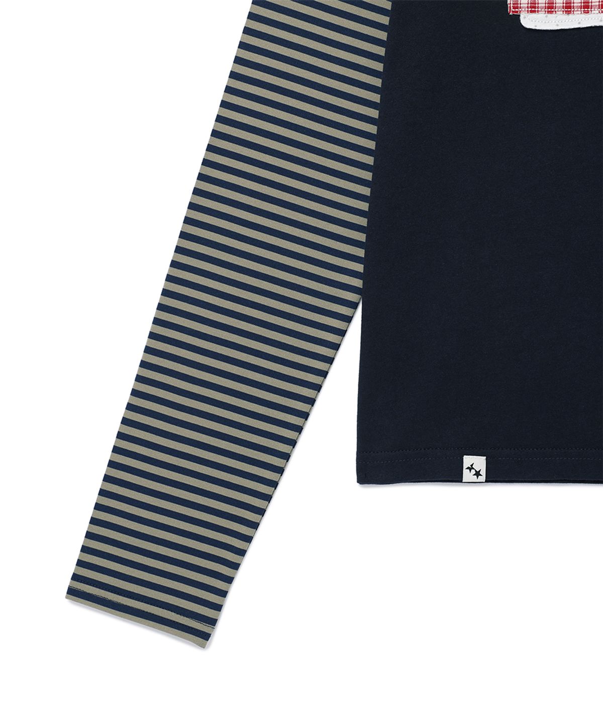 카비시(CAVISH) OLD GLORY RINGER LAYERED LS TEE NAVY(CV2GFFT558A)