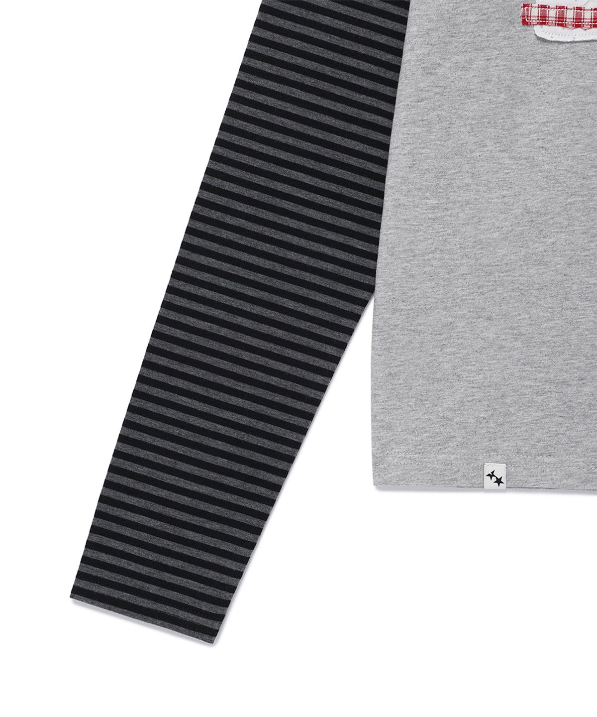 카비시(CAVISH) OLD GLORY RINGER LAYERED LS TEE GREY(CV2GFFT558A)