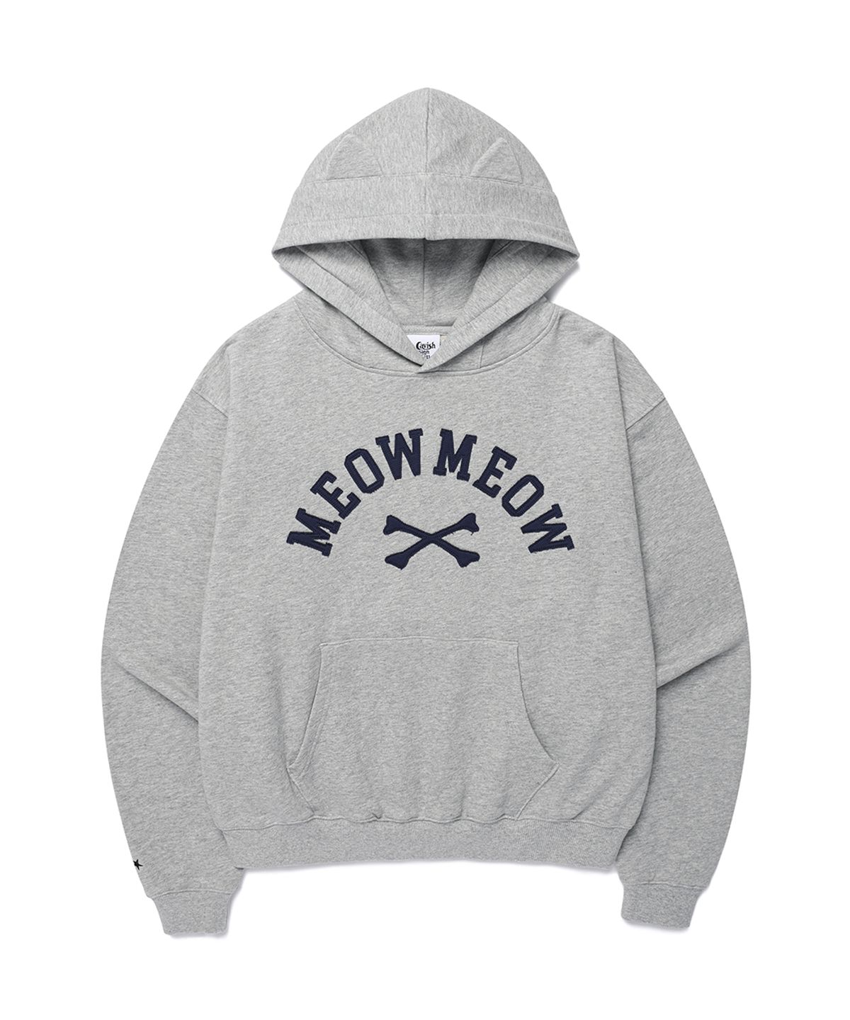 카비시(CAVISH) MEOW MEOW CAT EAR HOODIE GREY(CV2GFFM401A)