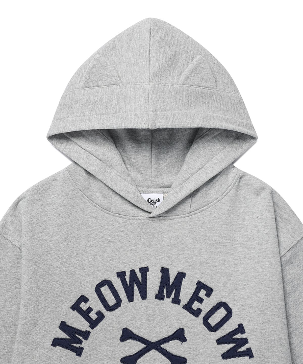 카비시(CAVISH) MEOW MEOW CAT EAR HOODIE GREY(CV2GFFM401A)