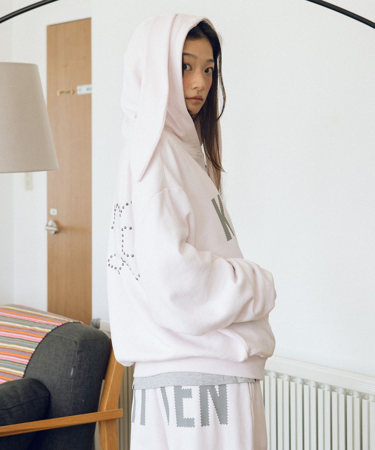 카비시(CAVISH) KITTEN EARS ZIP UP HOODIE PINK(CV2GFFM484A)