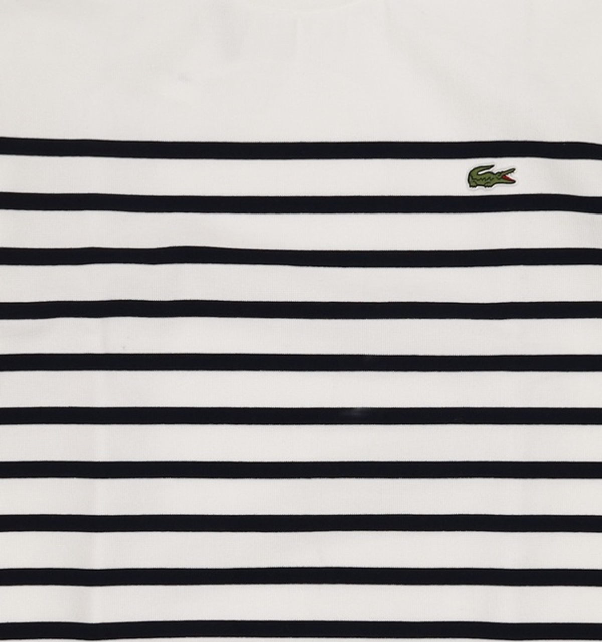 라코스테(LACOSTE) 남성 오버핏 밀라노 스트라이프 티셔츠 [화이트] M