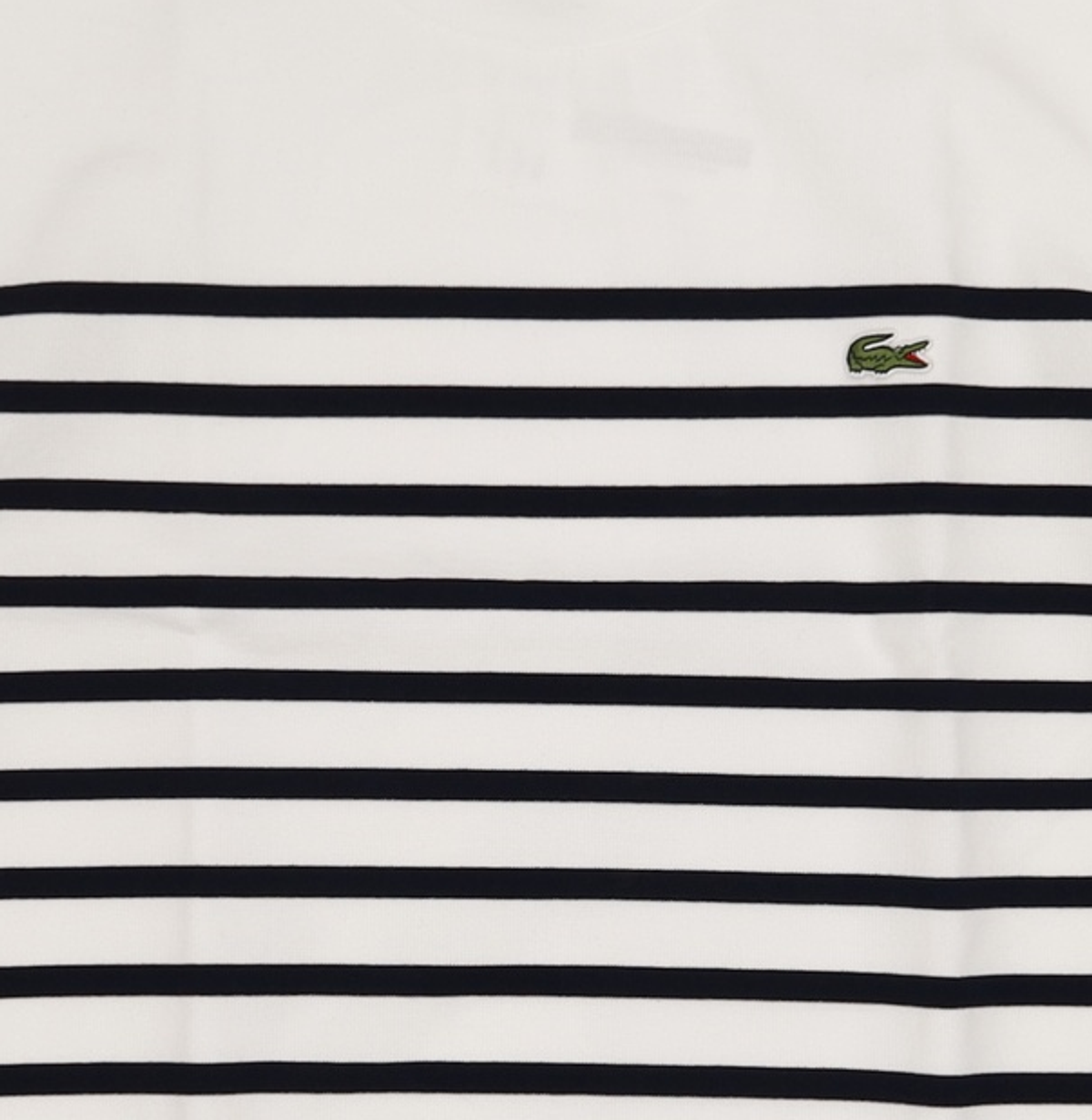 라코스테(LACOSTE) 남성 오버핏 밀라노 스트라이프 티셔츠 [화이트] M