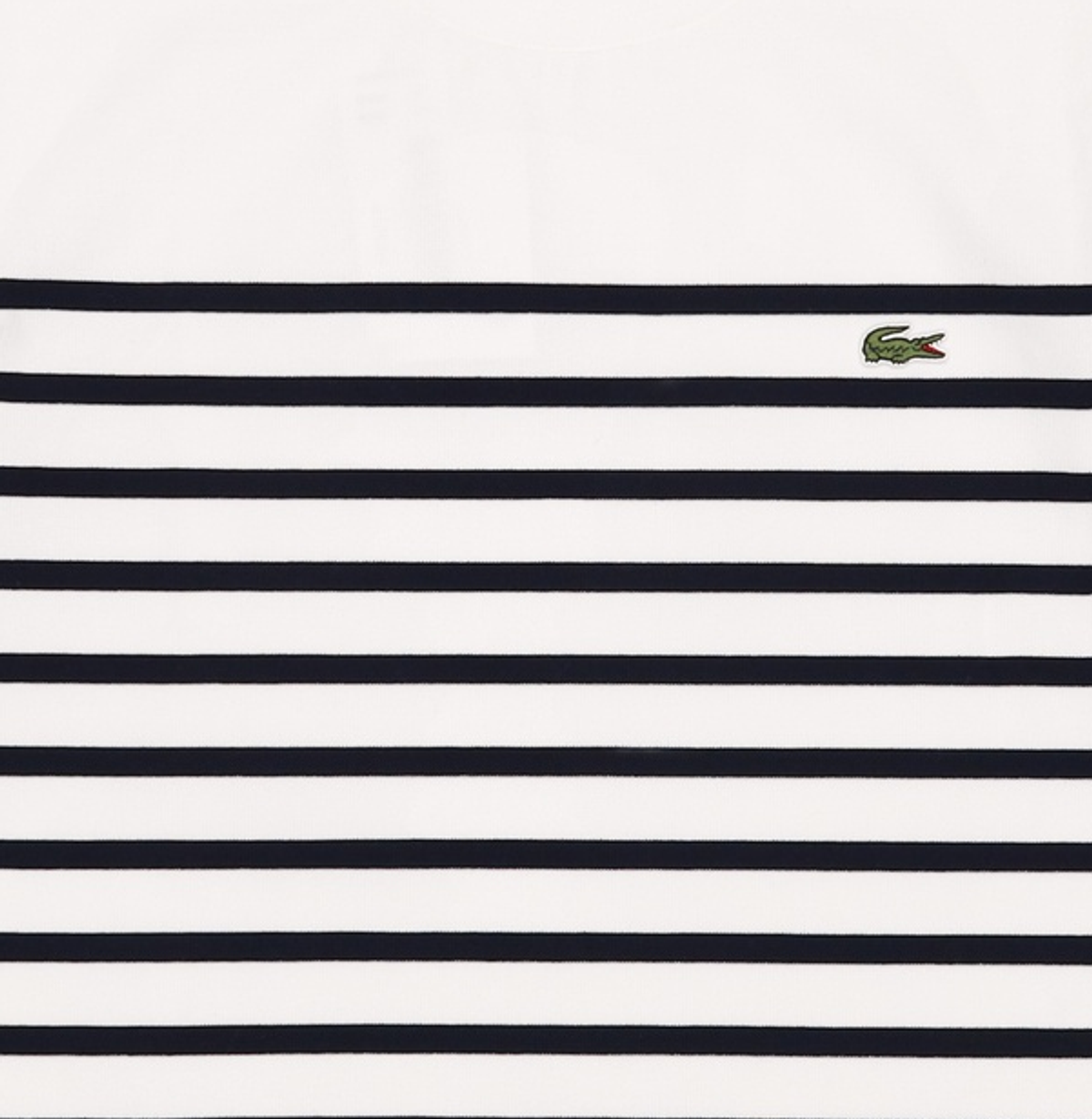 라코스테(LACOSTE) 남성 오버핏 밀라노 스트라이프 티셔츠 [화이트] L