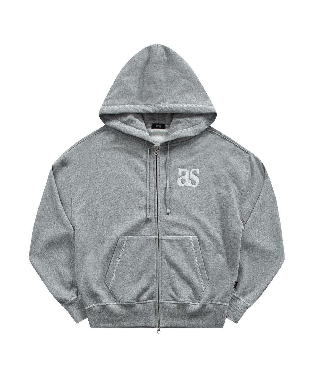 애즈온(ASON) MORROW TRAINING HOOD ZIP-UP / MELANGE GRAY