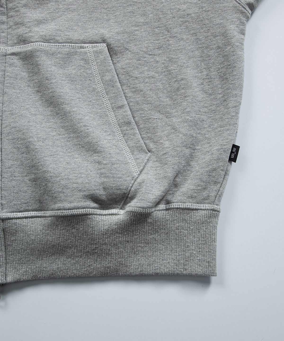 애즈온(ASON) MORROW TRAINING HOOD ZIP-UP / MELANGE GRAY
