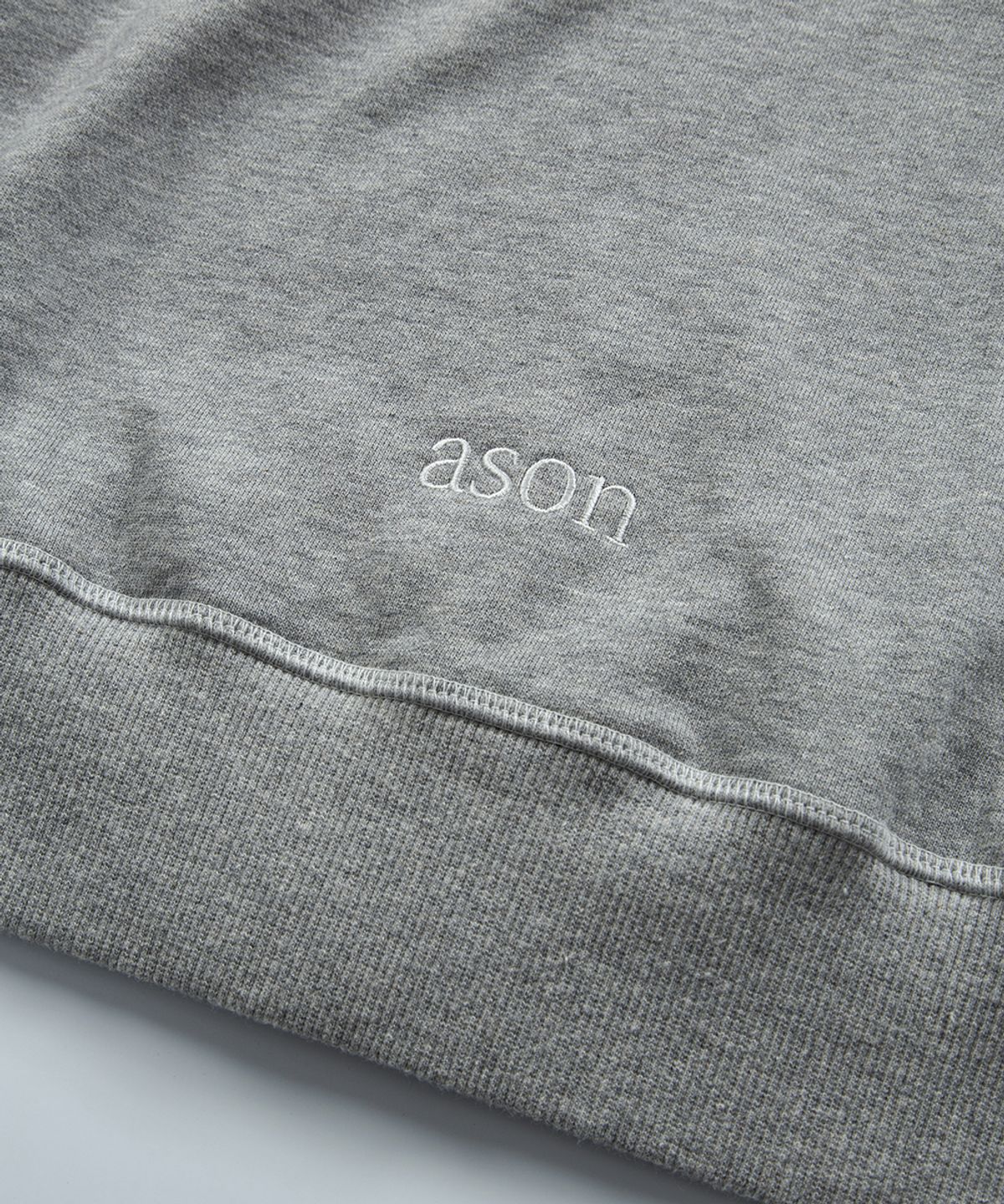 애즈온(ASON) MORROW TRAINING HOOD ZIP-UP / MELANGE GRAY