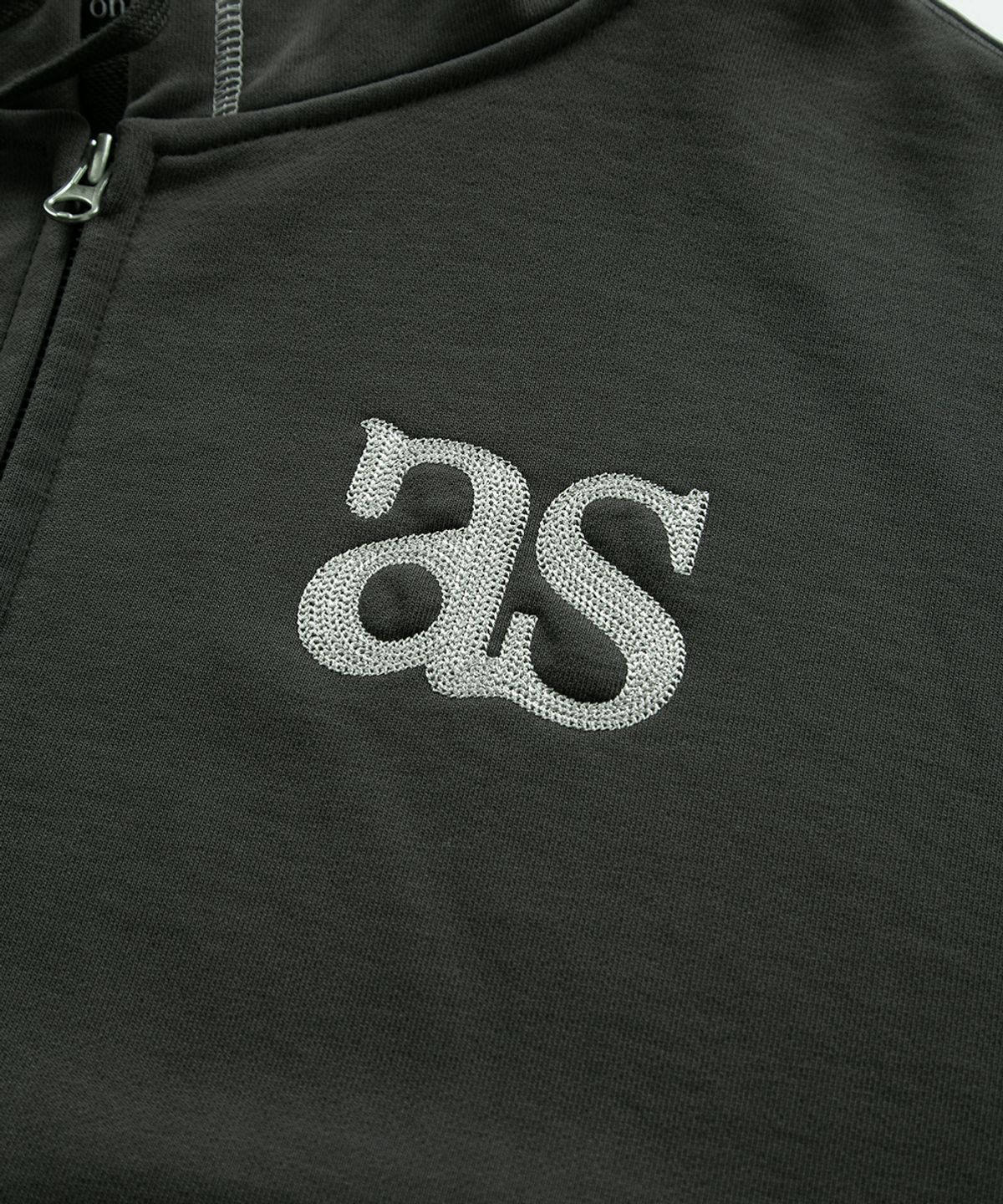 애즈온(ASON) MORROW TRAINING HOOD ZIP-UP / CHARCOAL