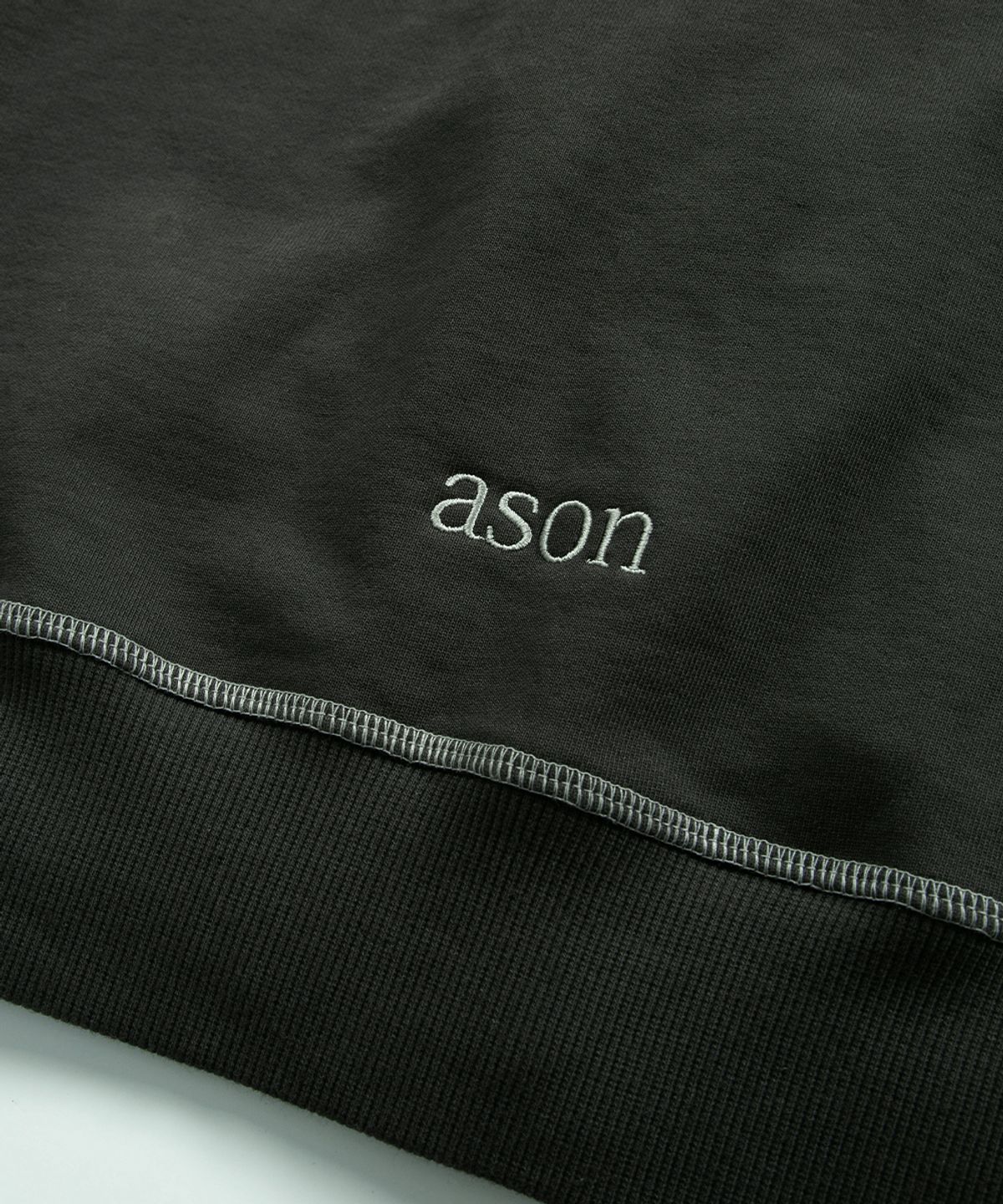 애즈온(ASON) MORROW TRAINING HOOD ZIP-UP / CHARCOAL
