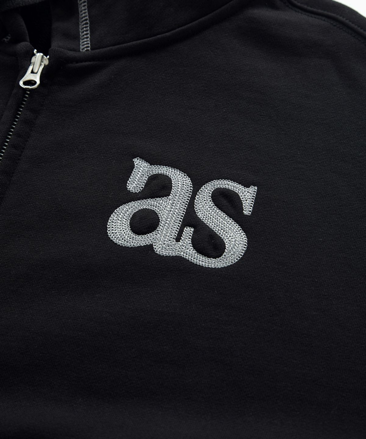 애즈온(ASON) MORROW TRAINING HOOD ZIP-UP / BLACK