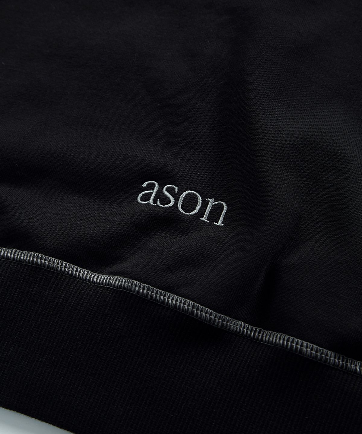 애즈온(ASON) MORROW TRAINING HOOD ZIP-UP / BLACK
