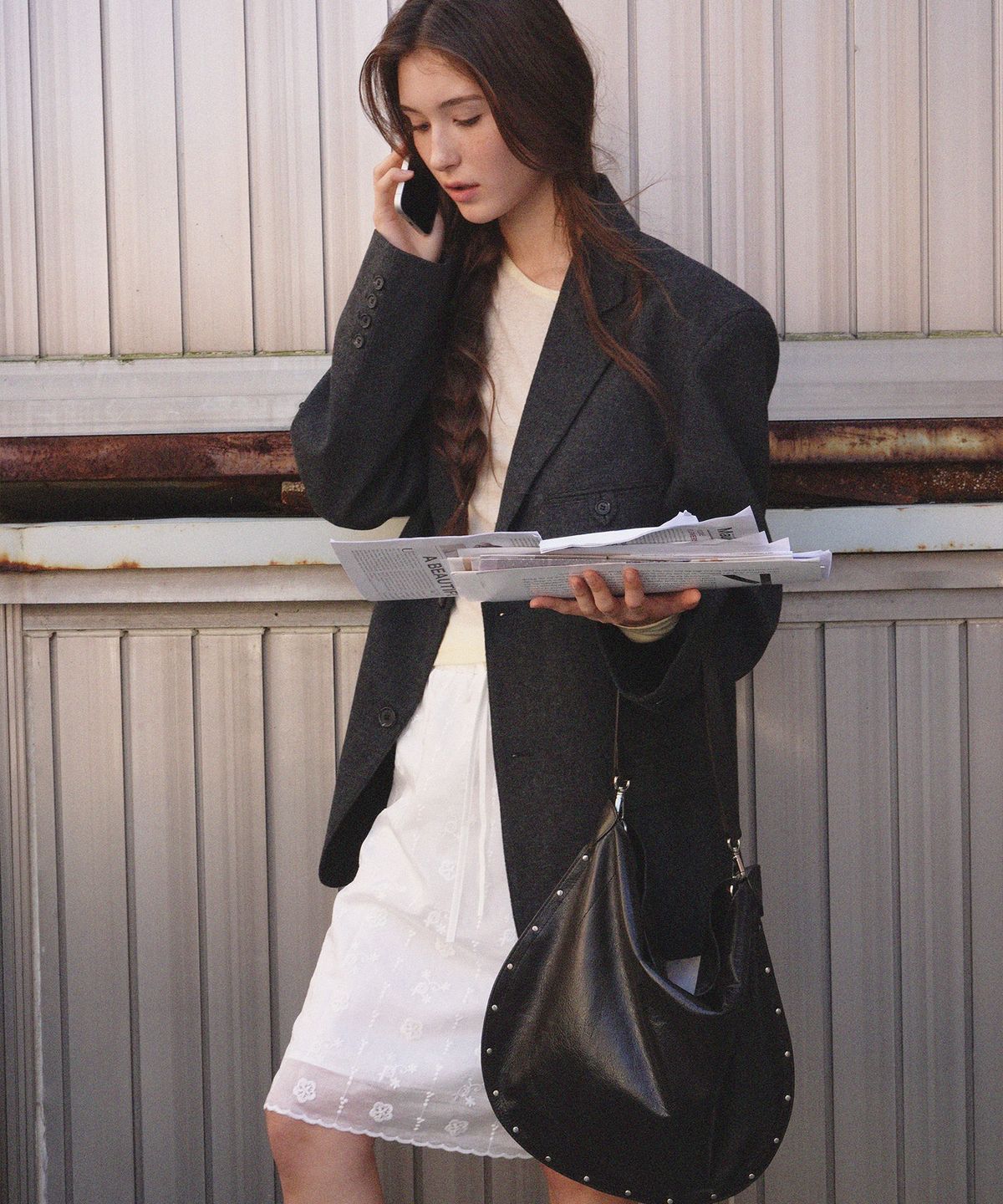 옴니포턴트(OMNIPOTENT) Morrow Hobo Bag & Pouch _4colors