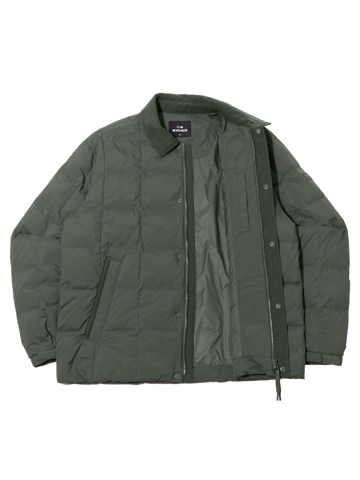 아이더(EIDER) THERMOLOCK (써모락) 남성 경량 블렌드 패딩 셔켓_Khaki