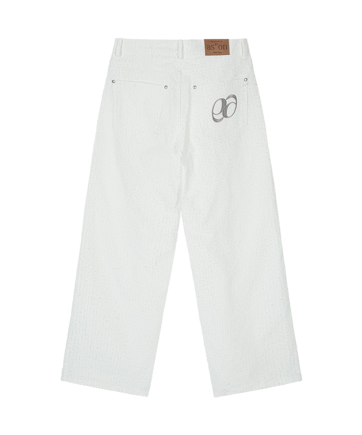 애즈온(ASON) CAEN TEXTURED WIDE PANTS / WHITE