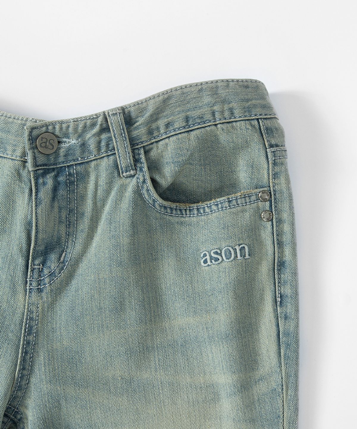 애즈온(ASON) DAWN BOOTCUT DENIM PANTS / LIGHT BLUE