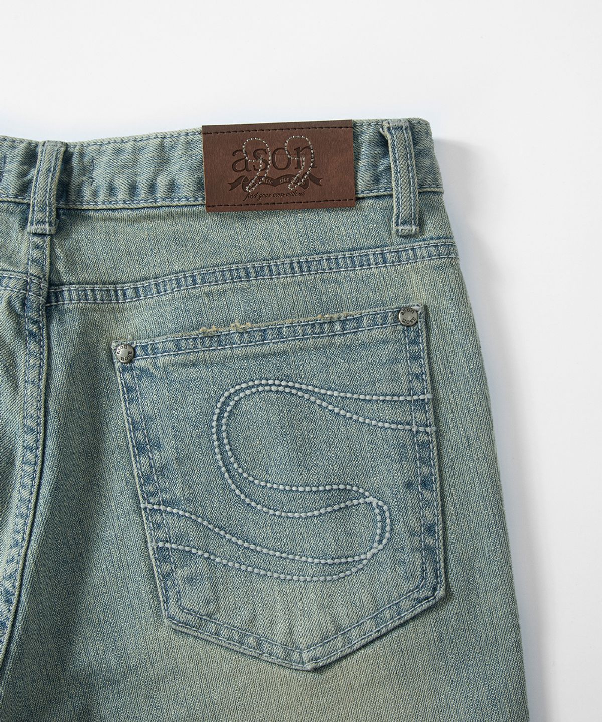 애즈온(ASON) DAWN BOOTCUT DENIM PANTS / LIGHT BLUE