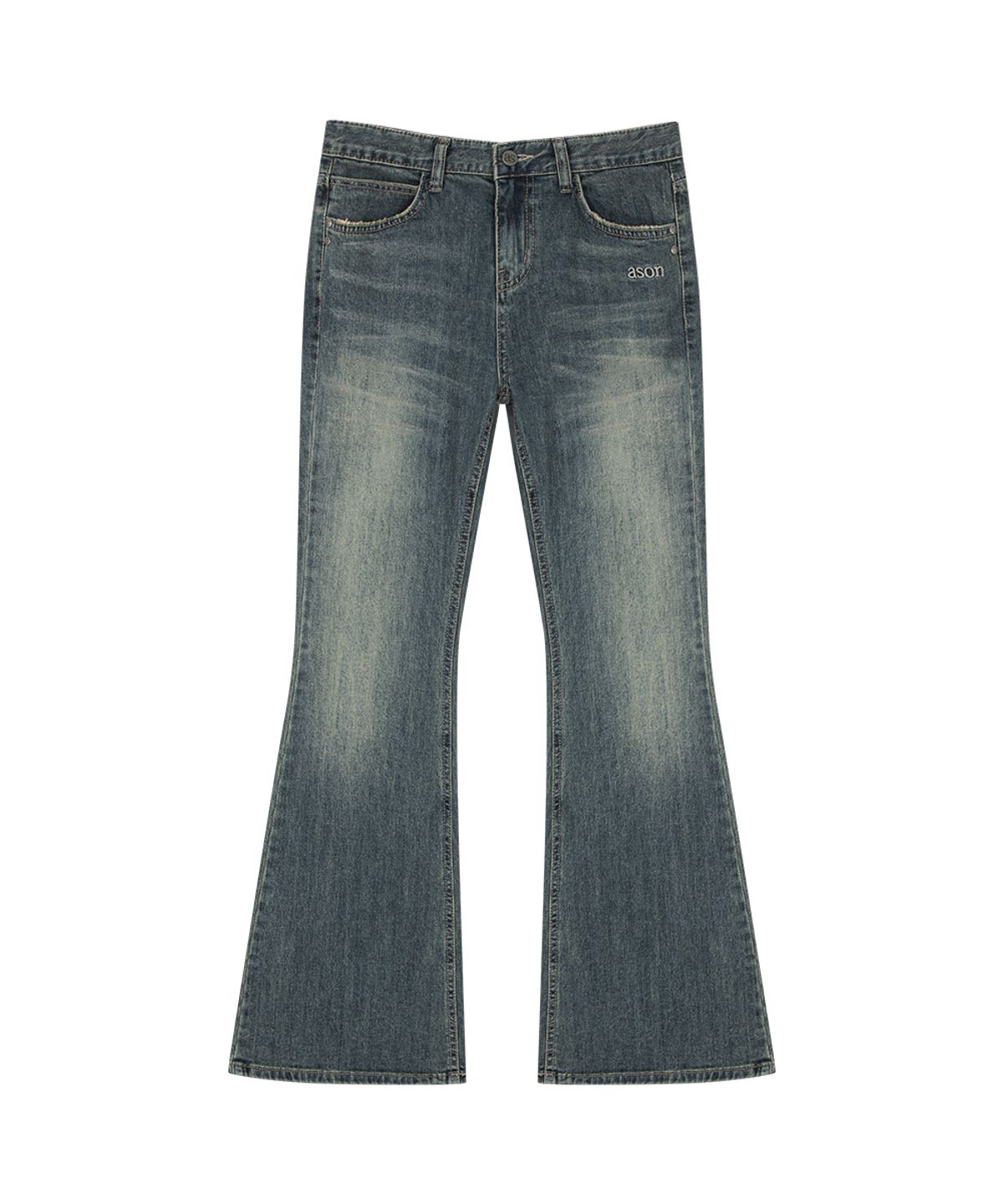 애즈온(ASON) DAWN BOOTCUT DENIM PANTS / VINTAGE BLUE