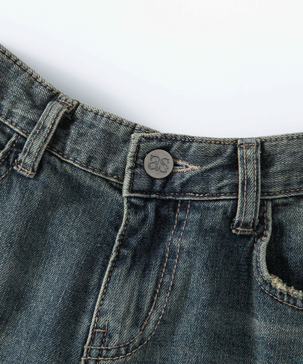 애즈온(ASON) DAWN BOOTCUT DENIM PANTS / VINTAGE BLUE