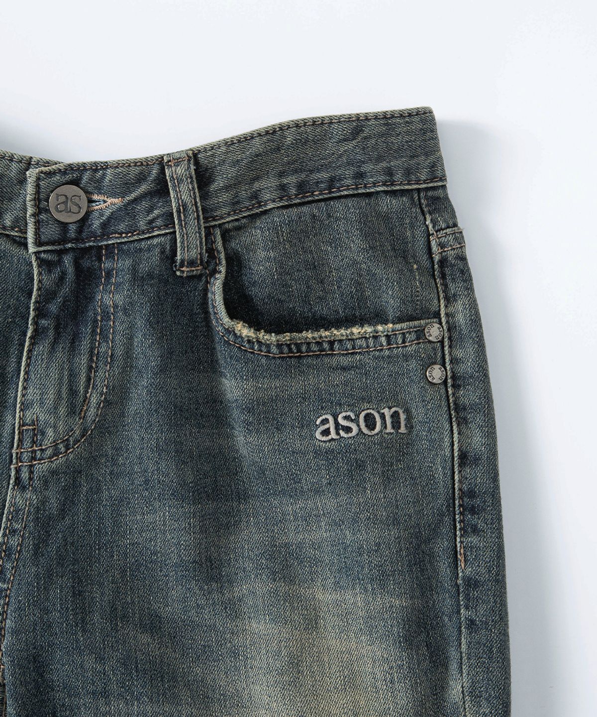 애즈온(ASON) DAWN BOOTCUT DENIM PANTS / VINTAGE BLUE
